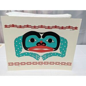 Ray Peck Frog 19/750 Signed Alaska Tlingit Native Art Lithograph Print Ltd Ed 2